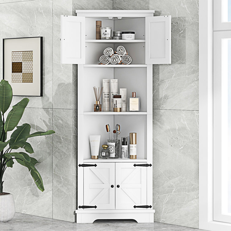 Red Barrel Studio® Tall Bathroom Storage Corner With